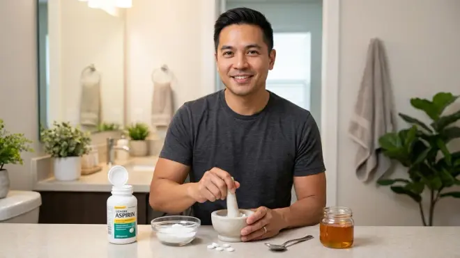Can I use regular aspirin instead of uncoated tablets for the salicylic acid mask?