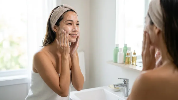 Step 2: Second Cleanse with Water-Based Cleanser