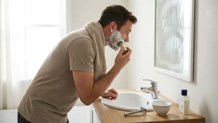 Shaving and Post-Shave Care (5 minutes, as needed)