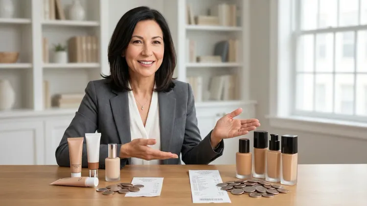 How do skin-responsive tints compare to traditional foundation in price per use?